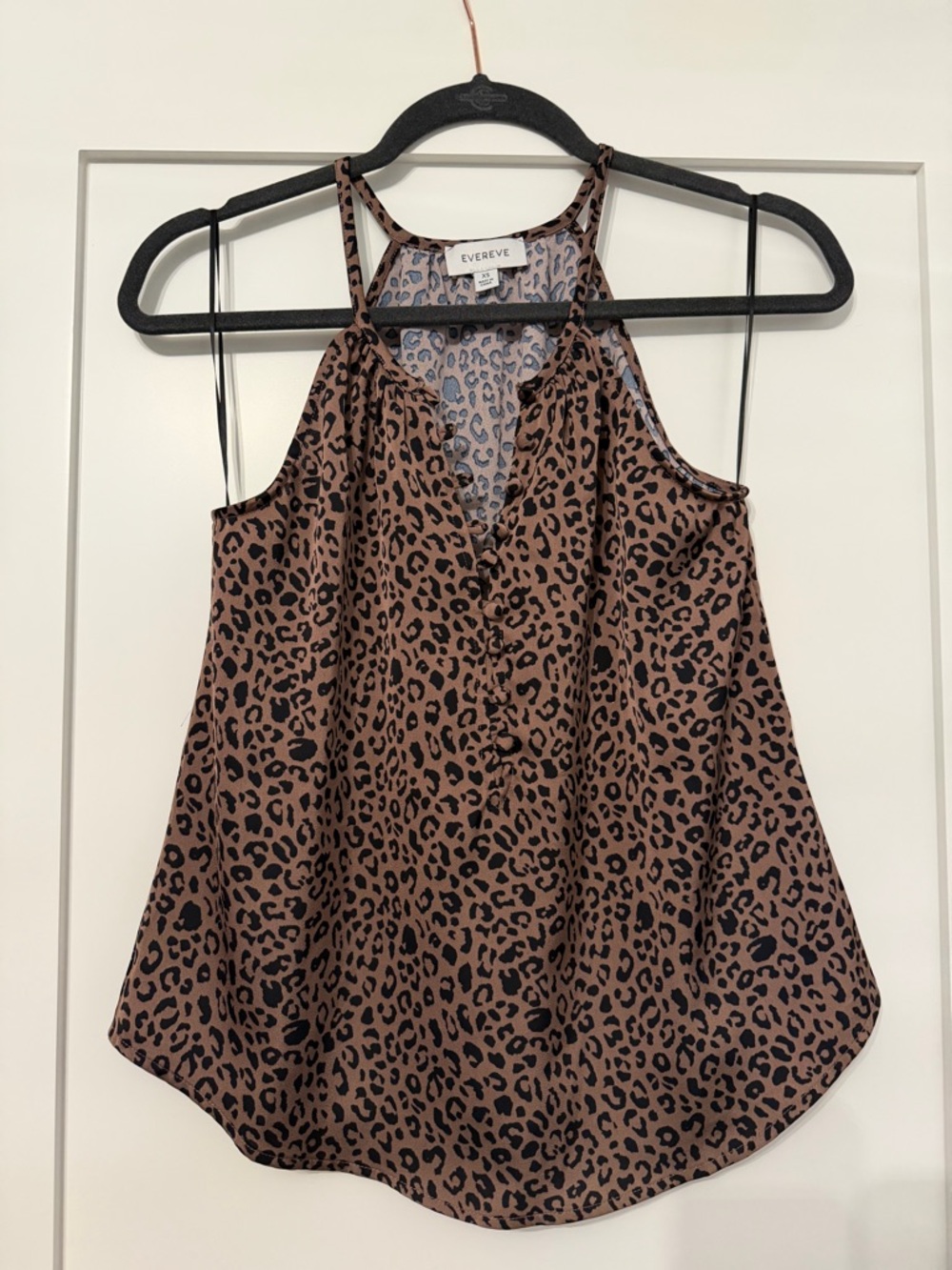 Evereve Leopard Print Halter Tank Top